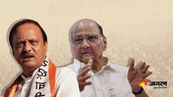 अजित पवार के साथ खड़े हुए हुसैनाबाद के विधायक कमलेश सिंह।