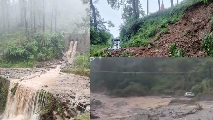 Himachal News: पांवटा साहिब में बादल फटने से बाढ़ जैसे हालात, बही कार।