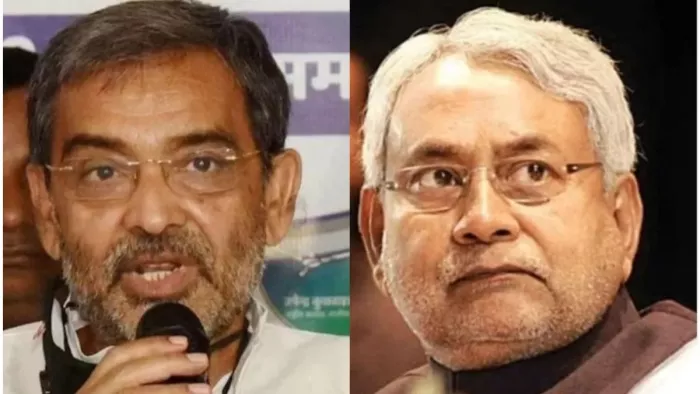 राज्यसभा सांसद उपेंद्र कुशवाहा और बिहार के मुख्यमंत्री नीतीश कुमार। फाइल फोटो