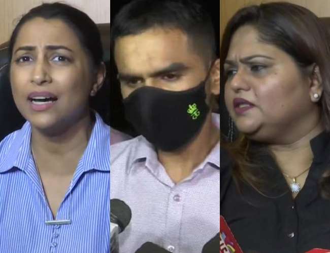 Kranti Redkar, Sameer Wankhede, Yasmeen. Photo- ANI
