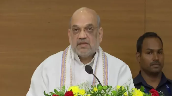 देश की युवा पीढ़ी को दीमक की तरह खत्म कर रहा है ड्रगः अमित शाह। फोटो एएनआइ