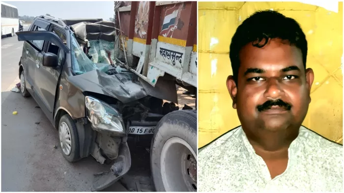 दर्दनाक सड़क हादसे में BJD नेता के बेटे की मौत, मां और पत्नी भी घायल; ट्रक से टकराई थी कार