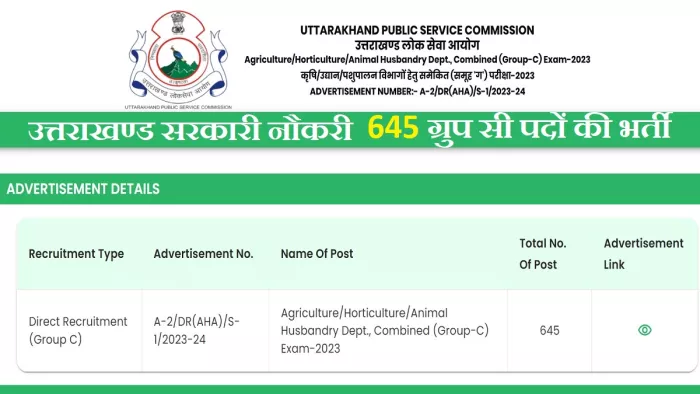 UKPSC Recruitment 2023: इस भर्ती के लिए कोई आवेदन शुल्क नहीं भरना है।