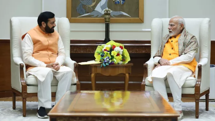 हरियाणा: PM मोदी से मिले CM नायब सैनी।