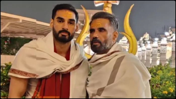 Suniel Shetty ने 28 साल के बेटे अहान के साथ ...