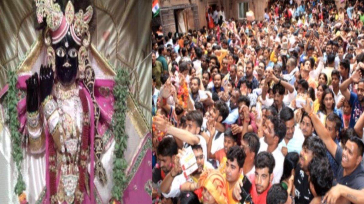 banke bihari temple heavy crowed of devotees may be reach on 27 and 28 november to bihari ji vrindavan on bihar panchami