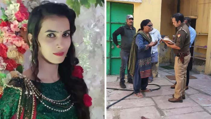 शाहगंज क्षेत्र में अपने ही भाई के हाथाें मारी गई पूनम का फाइल फोटो। मौके पर पहुंची पुलिस।