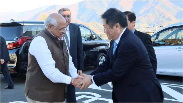 जापान पहुंचे गुजरात के CM भूपेन्द्र पटेल (Image: X/@Bhupendrapbjp)