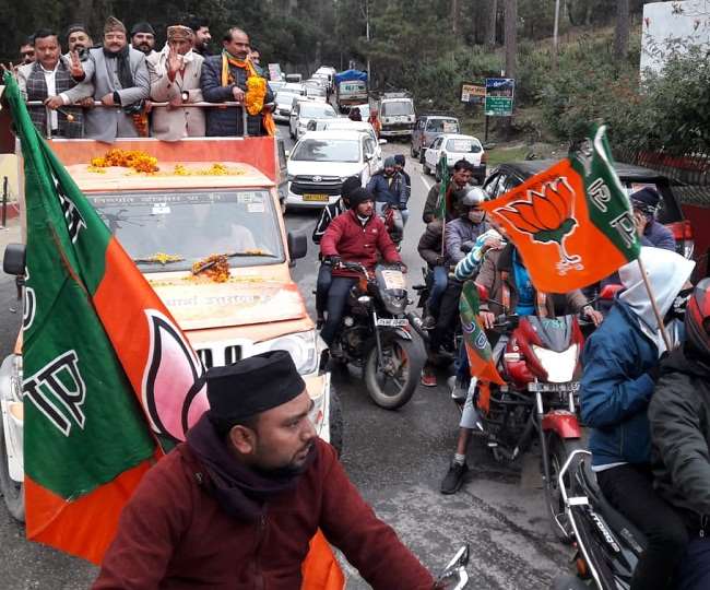 BJP Vijay Sankalp Yatra reached Ranikhet claimant show of strength