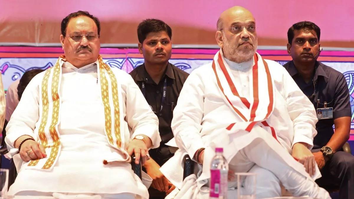 bjp leader jp nadda and amit shah in kolkata meeting with bjp leader ahead of loksabha election