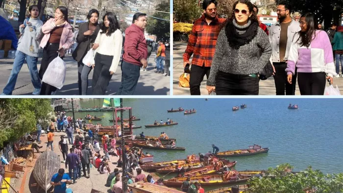 Nainital में Christmas पर उमड़ा पर्यटकों का हुजूम