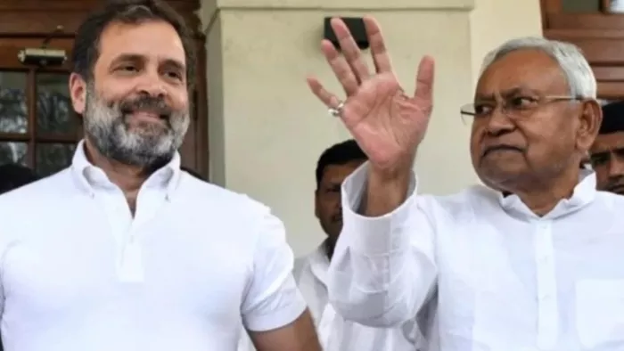 कांग्रेस सांसद राहुल गांधी और बिहार के सीएम नीतीश कुमार। फाइल फोटो- PTI