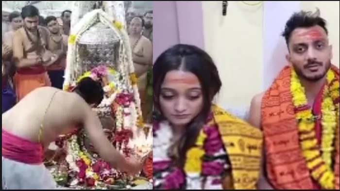 Axar Patel Meha Patel Ujjain Mahakal Temple