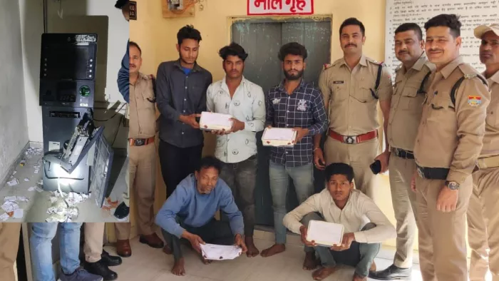 Haridwar News: एटीएम मशीन उखाड़ने में पकड़े गए बदमाश।