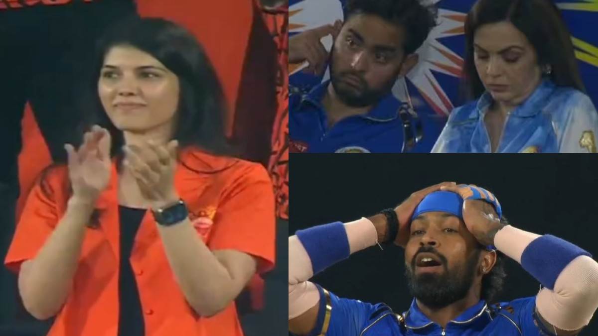 hardik pandya brutally trolled after mi bowlers concedes 148 runs in 10 overs against srh ipl 2024 reaction of nita ambani kavya maran goes viral