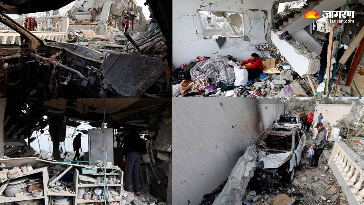 israel rained bombs on gaza overnight 18 including eight children died 10 lakh people were present in the shelter home