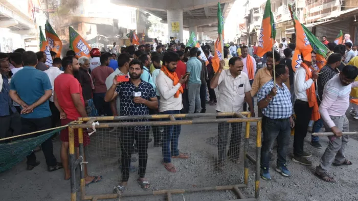 रांची में भाजपा नेताओं का प्रदर्शन जारी (जागरण)