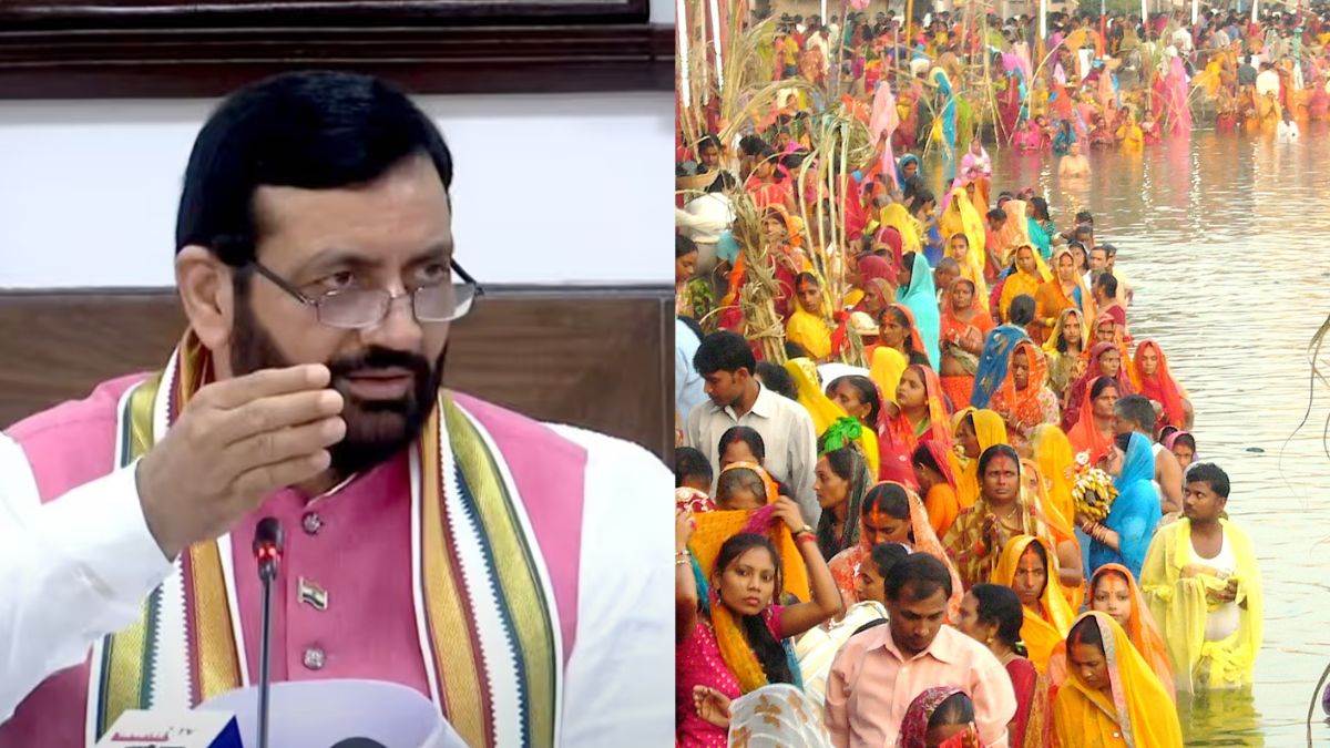 good news up bihar people chhath ghat will built on yamuna bank river front tourist spot big decision nayab saini government