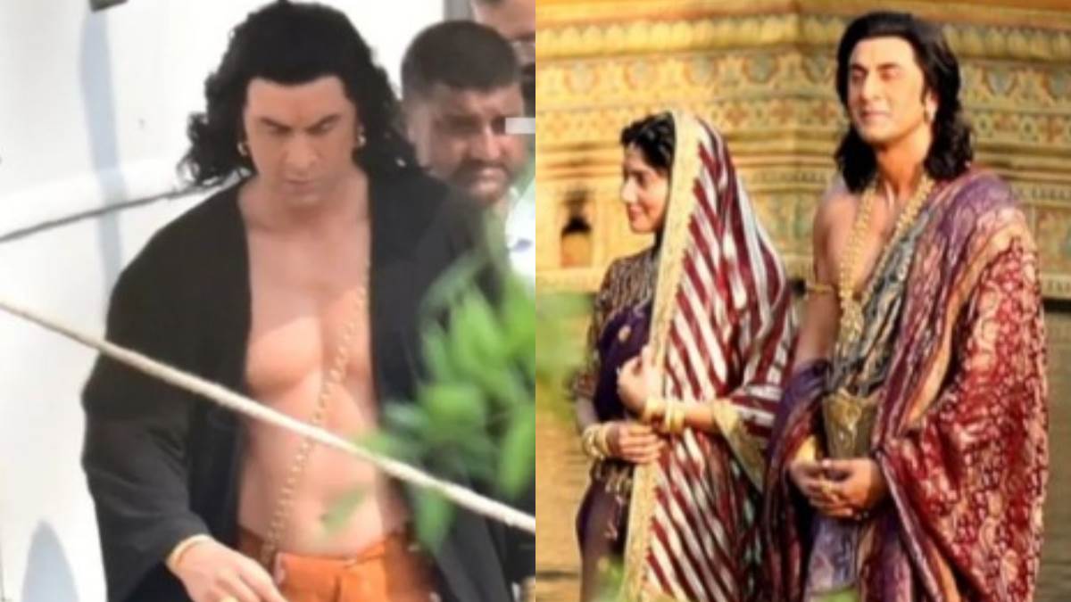 ranbir kapoor sai pallavi leaked photos from set of ramayana film as ram and sita
