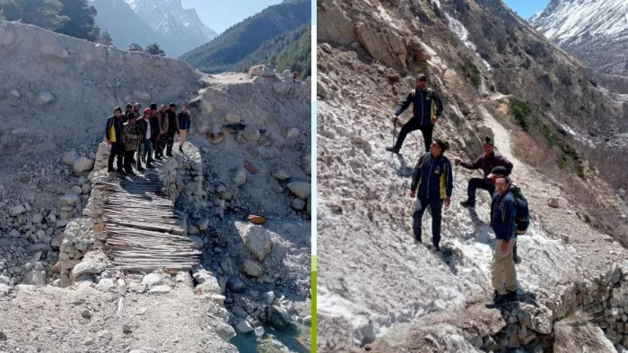 गंगोत्री गोमुख ट्रैक का निरीक्षण कर टीम वापस लौट आई है।