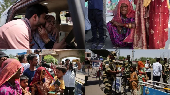 अटारी-वाघा बॉर्डर पर पाकिस्तानी नागरिक (फोटो क्रेडिट- एजेंसी)
