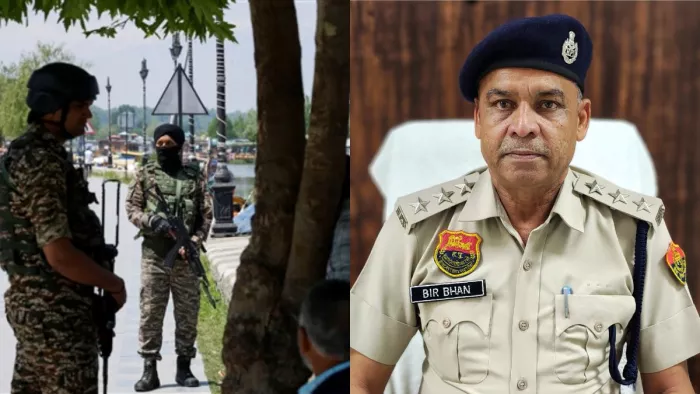 पहलगाम में हुए आतंकी हमले को लेकर कैथल पुलिस हुई अलर्ट (फोटो- जागरण और एजेंसी)