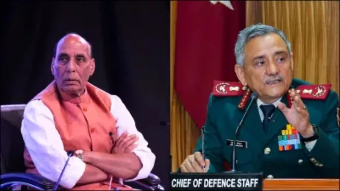 राजनाथ सिंह और सीडीएस जनरल अनिल चौहान की बैठक (फाइल फोटो)