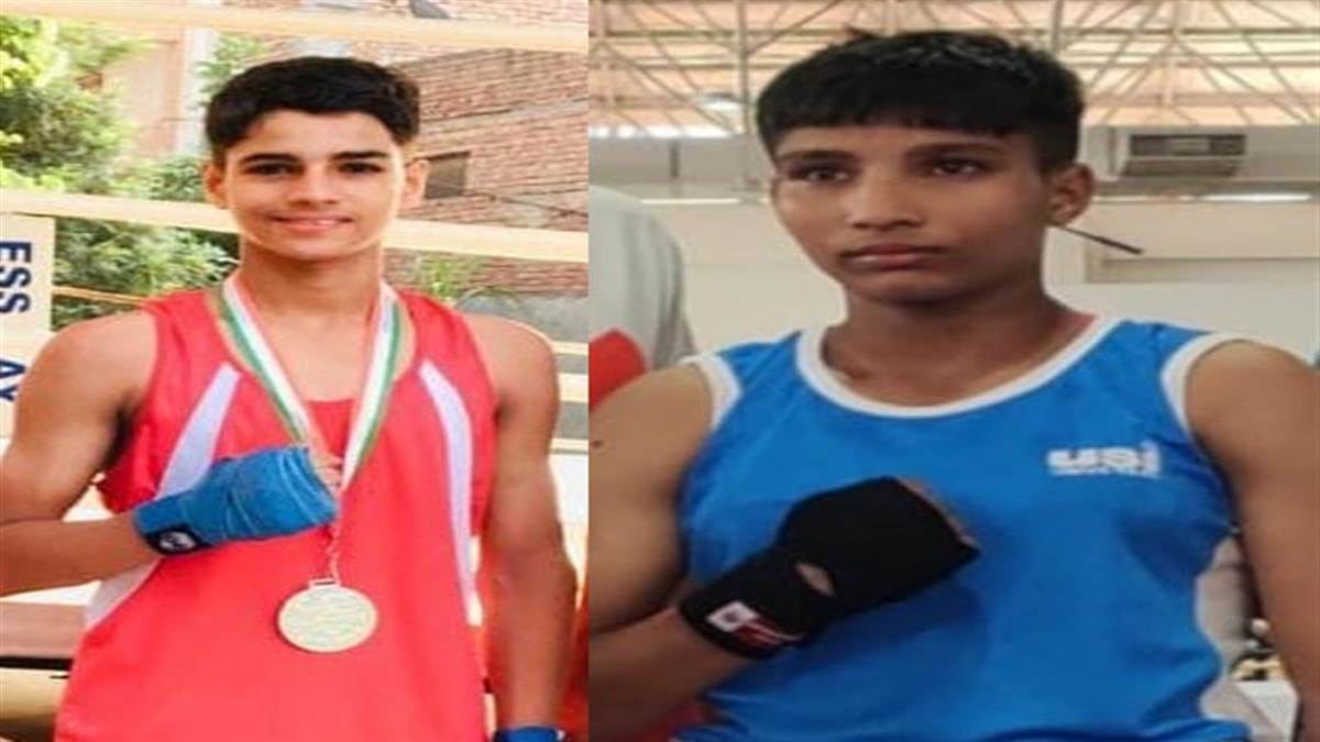 two boxer players of kaithal yogesh and payal amazing won gold medal in sub junior national boxing championship