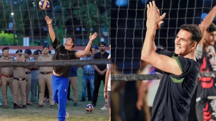 Akshay Kumar played voleyball Match With Uttarakhand Police Viral Pics- Photo/Instagram