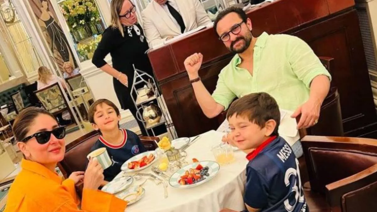 Kareena Kapoor ने पति सैफ और बच्चों संग एन्जॉय किया कलरफुल नाश्ता जेह के क्यूट  एक्सप्रेशन पर टिक जाएंगी नजरें - Kareena Kapoor enjoys breakfast with hubby  Saif Ali Khan and kids