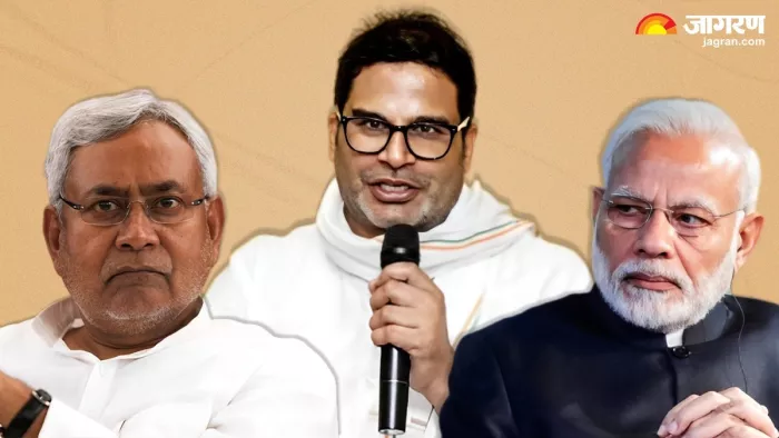 सीएम नीतीश कुमार, प्रशांत किशोर और प्रधानमंत्री नरेंद्र मोदी। (फोटो- जागरण)