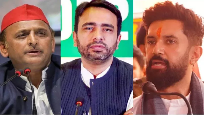 अखिलेश यादव, जयंत चौधरी व चिराग पासवान (फाइल फोटो)