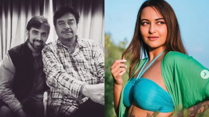 Shatrughan Sinha with Son Kush. Sonakshi Sinha. Photo-Instagram