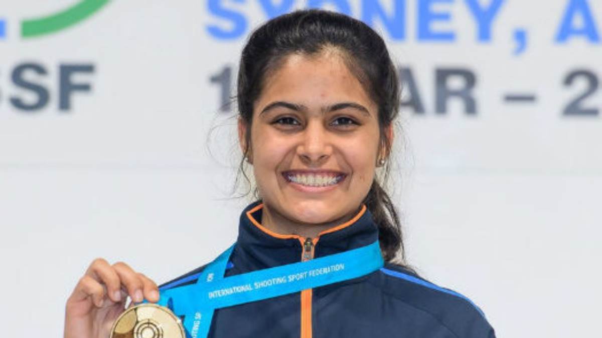 manu bhaker qualifies for finals of 10m air pistol qualification round rhythm sangwan sarabjot singh arjun babuta ramita jindal