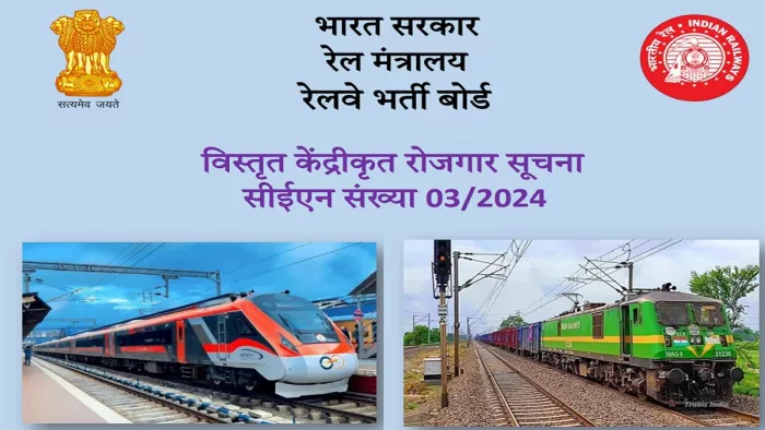 RRB JE Recruitment 2024 Notification जारी, आवेदन 30 जुलाई से।