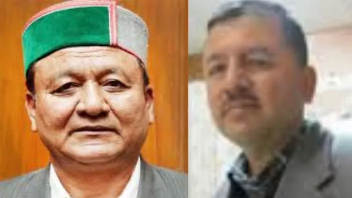 हिमाचल के राजस्व मंत्री जगत सिंह नेगी और बिजली बोर्ड के मुख्य अभियंता विमल नेगी।