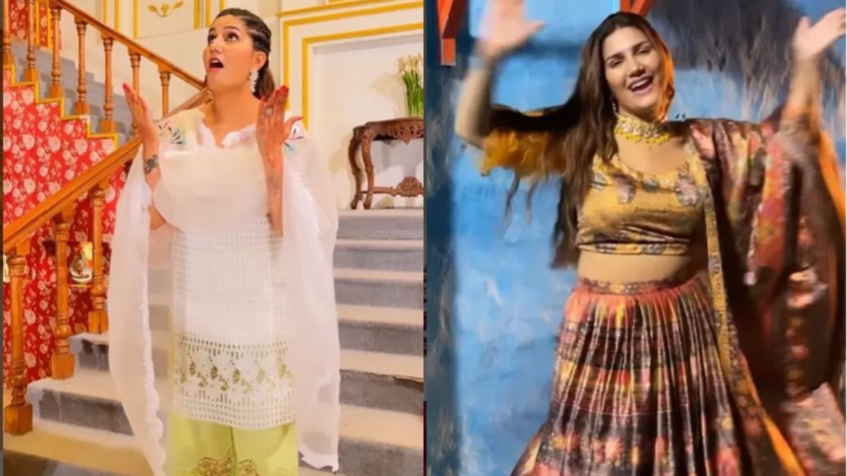 Sapna Choudhary Video: सपना चौधरी ने दीपिका पादुकोण के डायलॉग पर बनाया  मजेदार वीडियो, हुआ वायरल - Haryanvi Dancer Sapna Choudhary made funny video  on Deepika Padukone dialogue from film Happy New