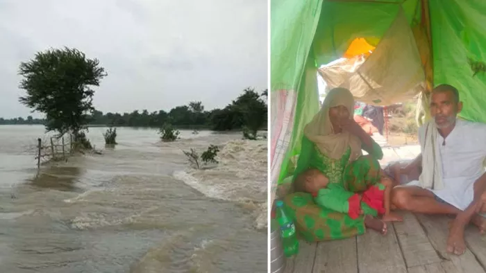 UP Flood : बाढ़ का पानी बहा ले गया मां-बाप के अरमान; टूट गए सपने