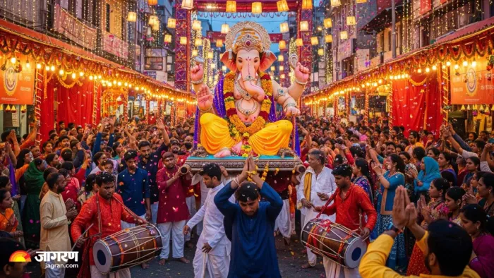 गणेशोत्सव 2025: जानें भारत के अलग-अलग राज्यों में कैसे मनाया जाता है बप्पा का पर्व (Image Source: AI-Generated)