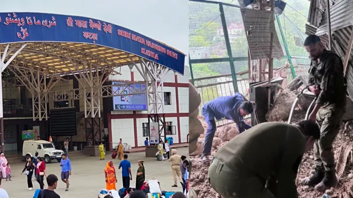 जम्मू-कश्मीर में बारिश से हाहाकार, मां वैष्णो देवी के बीस हजार श्रद्धालु रास्ते में फंसे (Katra Station)