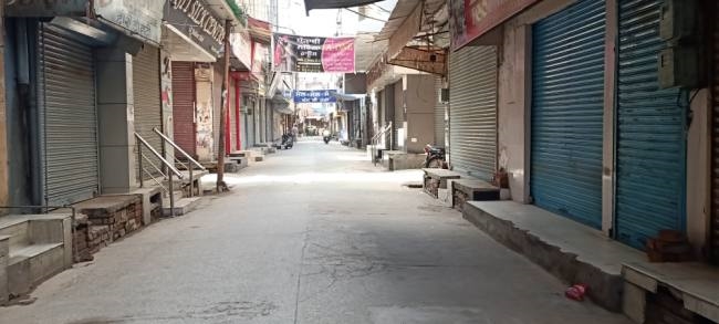 भारत बंद : बाजार रहे बंद, सड़कों पर पसरा सन्नाटा