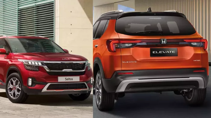 Honda Elevate और Kia Seltos में फीचर्स से लेकर डायमेंशन तक कई अंतर हैं।