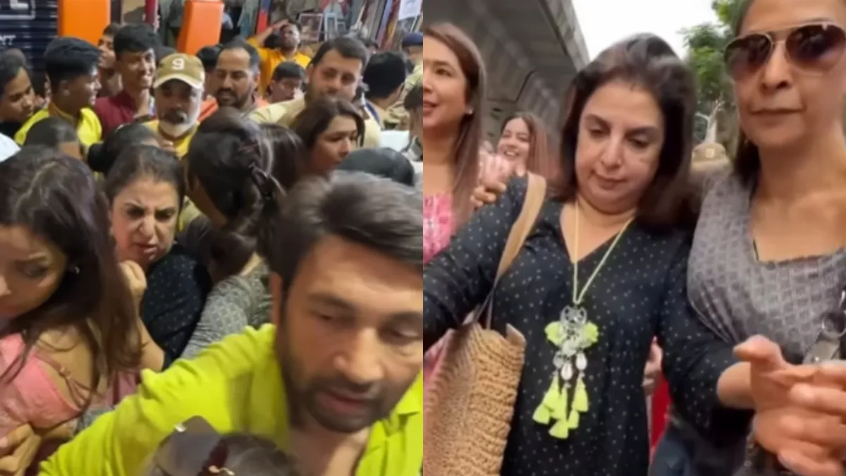 Farah khan Video: लालबाग के दर्शन से पहले भीड़ में फंस गई थी फराह खान, डायरेक्टर की हालत हुई खराब