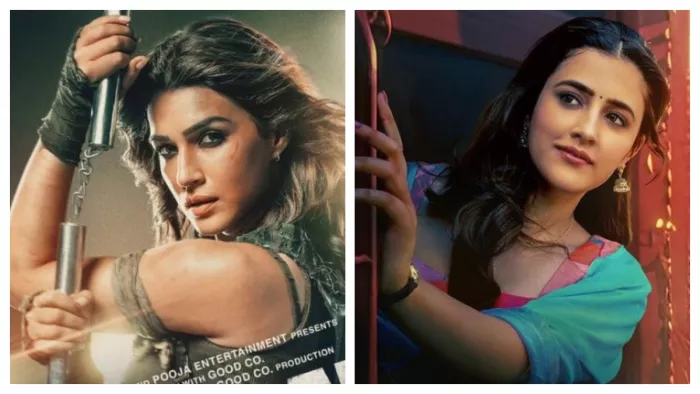 Kriti Sanon look from Ganapath-Part 1 and Nupur Sanon from Tiger Nageshwar Rao film