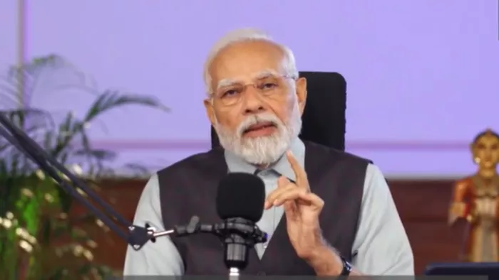 यूट्यूब फैनफेस्ट इंडिया 2023 को संबोधित करते हुए प्रधानमंत्री नरेन्द्र मोदी। (फोटो- एएनआई)