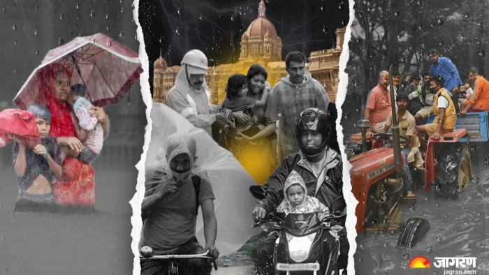 देश के कई राज्यों में भारी बारिश और रेड अलर्ट जारी। जागरण ग्राफिक्स
