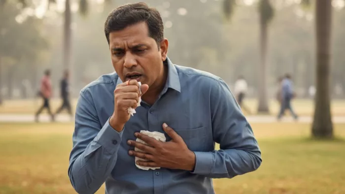 लगातार खांसी कहीं किसी गंभीर बीमारी का संकेत तो नहीं? (Image Source: AI-Generated)