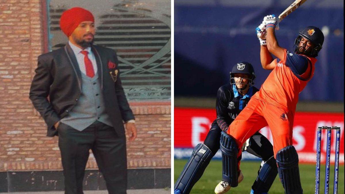bikramjeet of jalandhar is shining india name in the netherlands team in cricket world cup