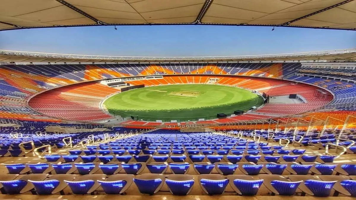 अहमदाबाद स्थित नरेंद्र मोदी स्टेडियम (एपी फोटो)