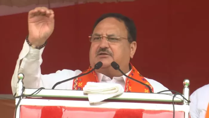 जेपी नड्डा ने एक रैली के दौरान कांग्रेस और बीआरएस पर हमला बोला है (फोटो- एक्स)